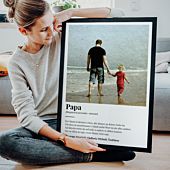 Personalisierbares Poster mit Foto und Definition