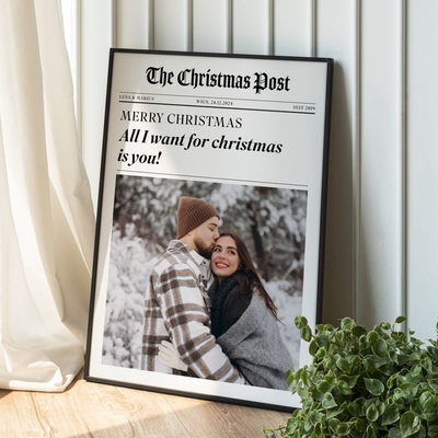 Personalisierbare Weihnachtsgeschenke Poster als Zeitung