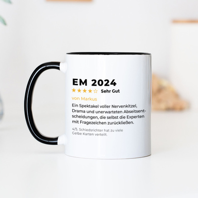 Personalisierbare Tasse Fußball EM